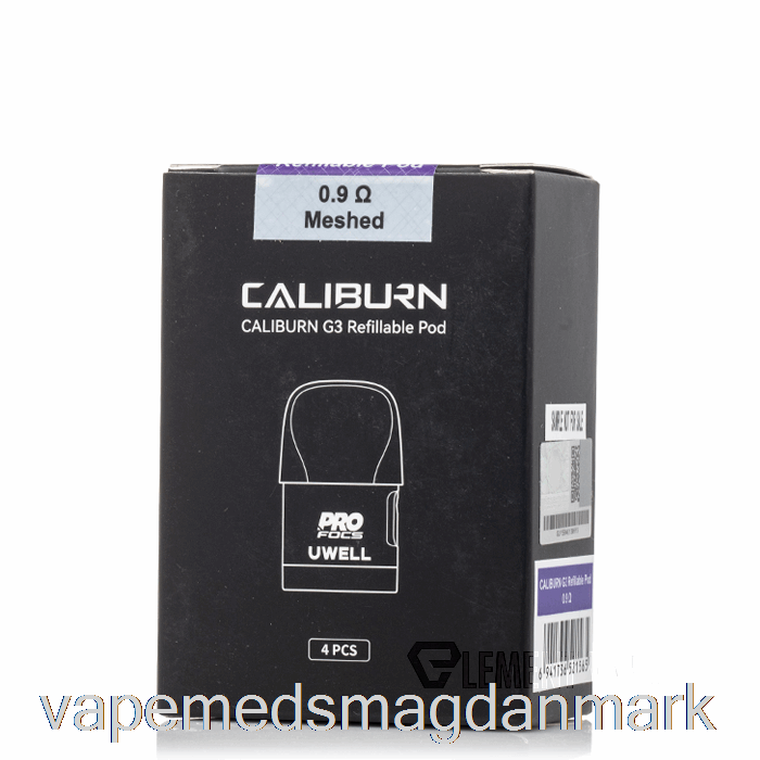 Engangs Vape Danmark Uwell Caliburn G3 Udskiftning Pods 0,9 Ohm Caliburn G3 Pods